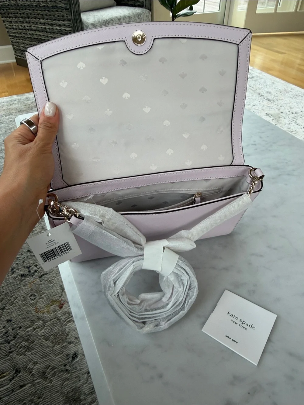 kate spade Greer New York Blush Pink Leather Crossbody Clutch